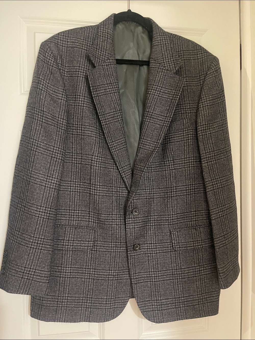Oscar de la Renta Gray Glen Plaid Sport Coat